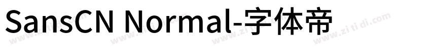 SansCN Normal字体转换